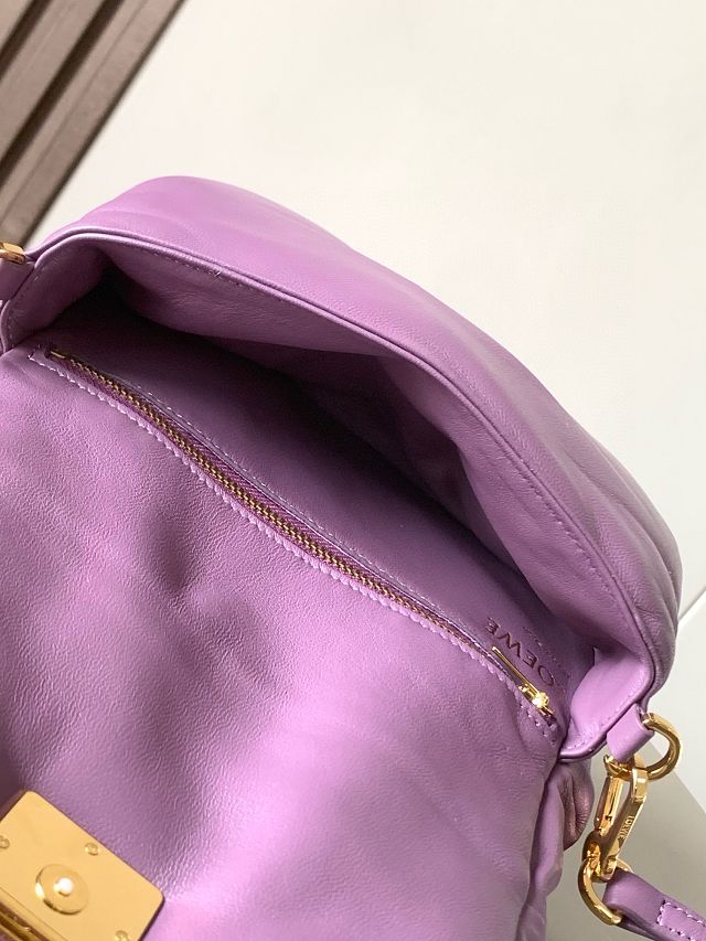 Loewe original lambskin mini goya puffer bag A896W56 purple