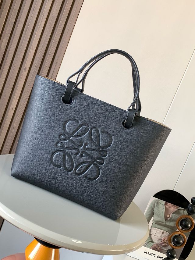Loewe original calfskin  medium anagram tote bag A223T41 black
