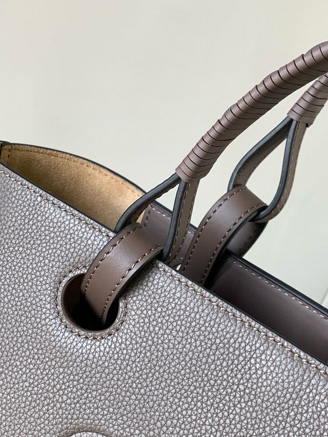 Loewe original calfskin medium anagram tote bag A223T41 grey