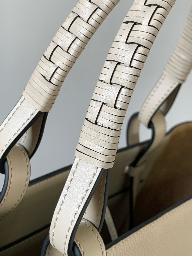 Loewe original calfskin medium anagram tote bag A223T41 white