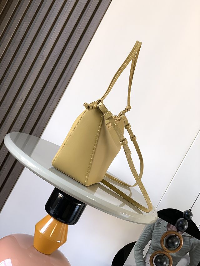 Loewe original calfskin mini hammock hobo bag A538G13 yellow