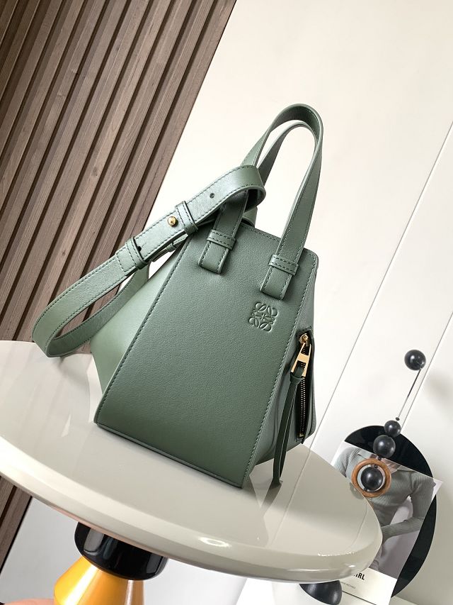 Loewe original calfskin small hammock bag A538H13 dark green