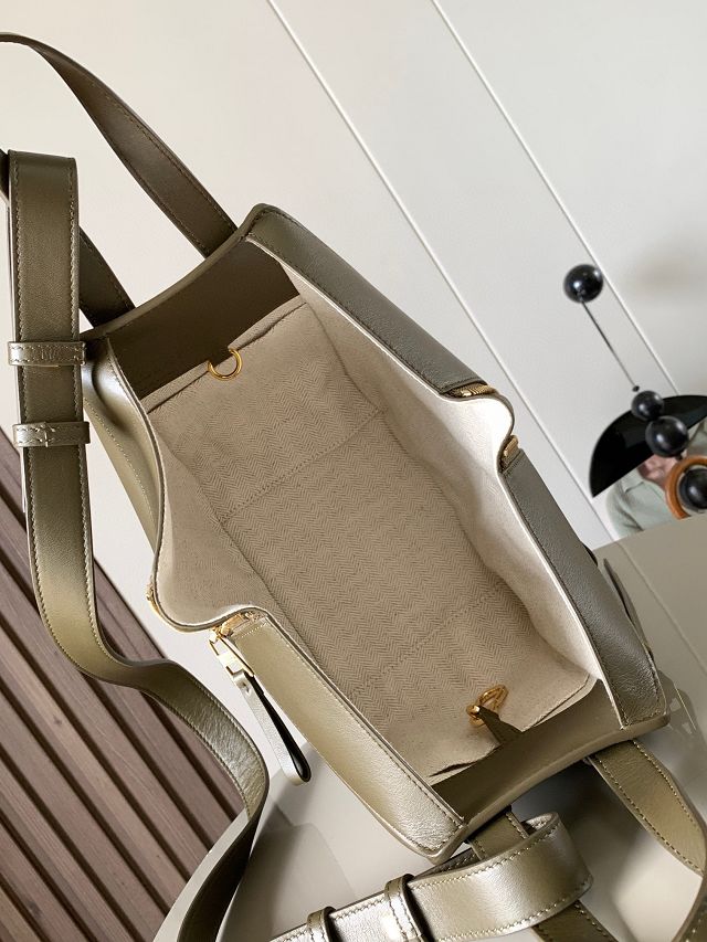 Loewe original calfskin small hammock bag A538H13 khaki green