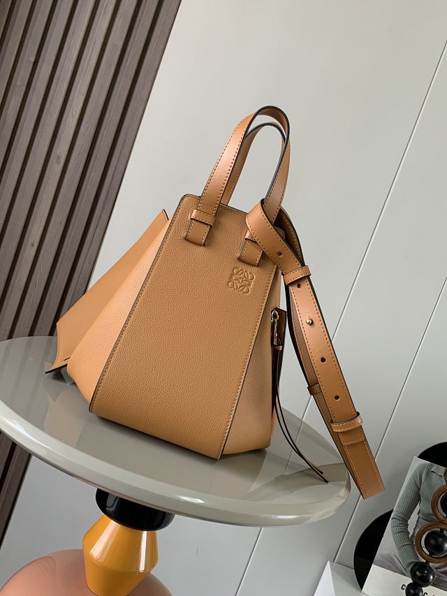 Loewe original grained calfskin medium hammock bag A538S35 caramel