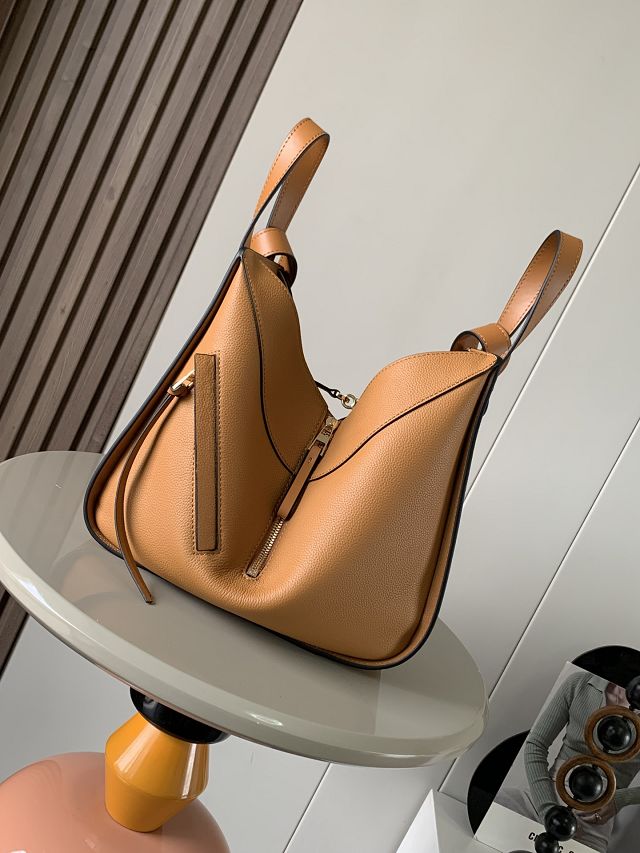 Loewe original grained calfskin medium hammock bag A538S35 caramel