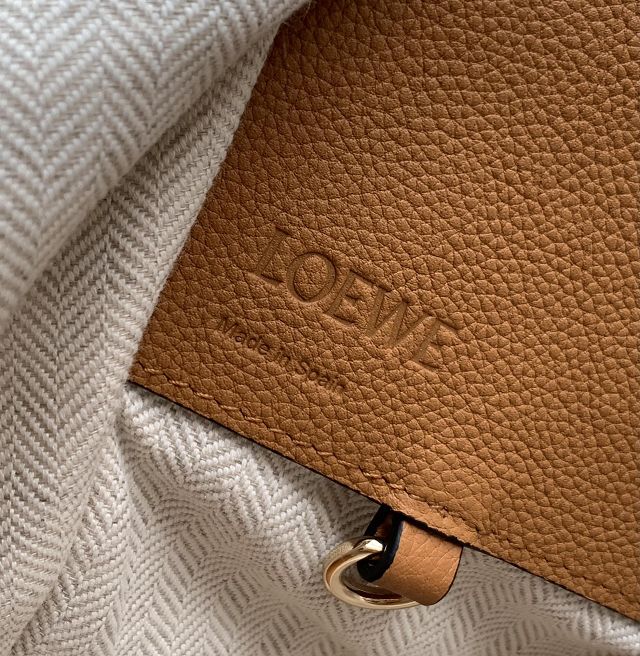 Loewe original grained calfskin medium hammock bag A538S35 caramel