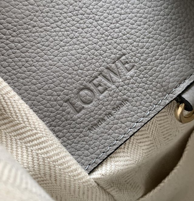 Loewe original grained calfskin medium hammock bag A538S35 grey