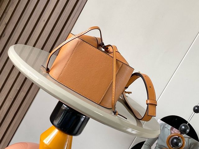 Loewe original grained calfskin mini hammock bag A538H11 caramel