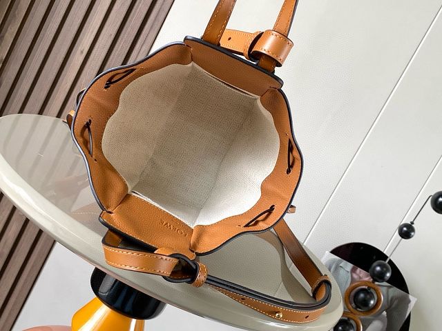 Loewe original grained calfskin mini hammock bag A538H11 caramel