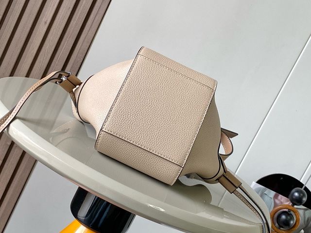 Loewe original grained calfskin mini hammock bag A538H11 light apricot