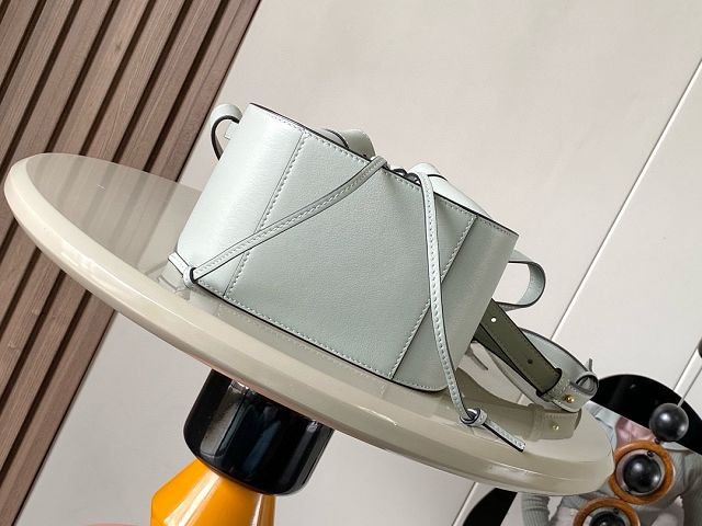 Loewe original grained calfskin mini hammock bag A538H11 light blue