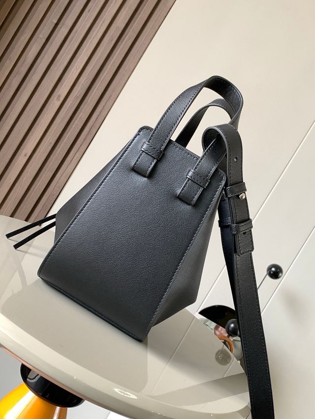 Loewe original grained calfskin small hammock bag A538H13 black