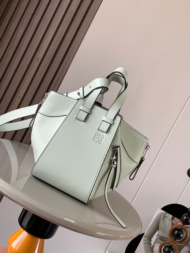 Loewe original grained calfskin small hammock bag A538H13 light green