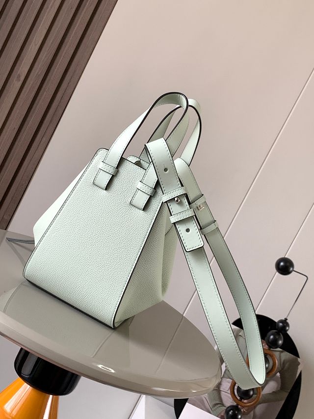 Loewe original grained calfskin small hammock bag A538H13 light green