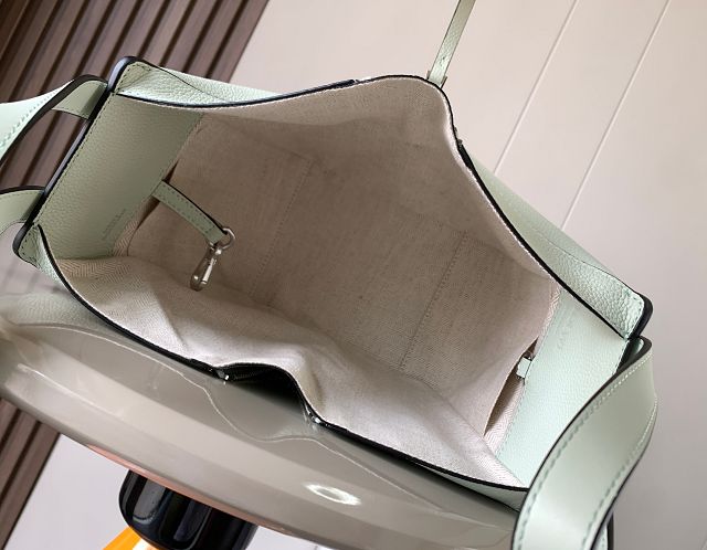 Loewe original grained calfskin small hammock bag A538H13 light green