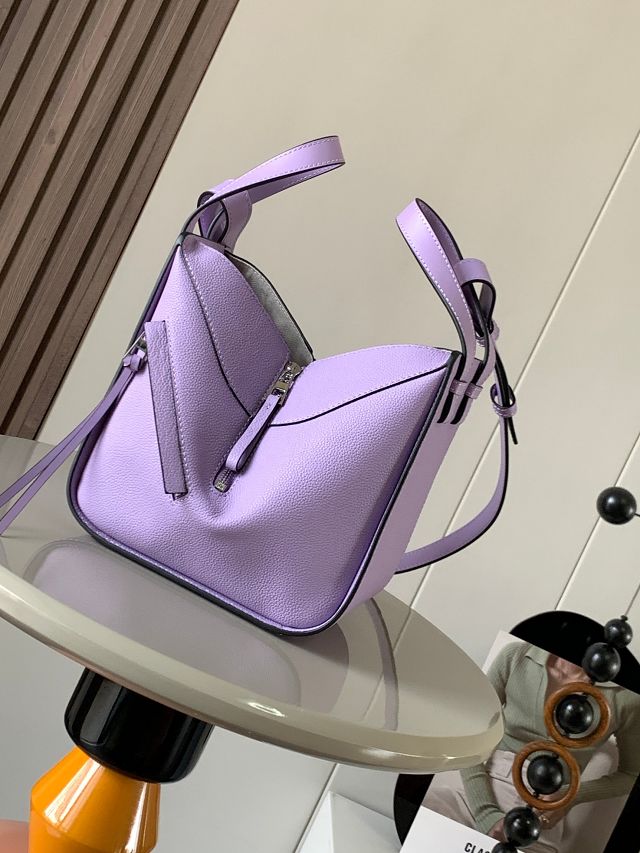 Loewe original grained calfskin small hammock bag A538H13 purple