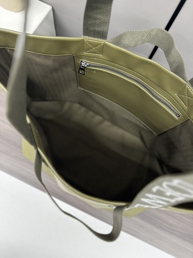 Loewe original calfskin fold shopper bag B507X23 khaki green
