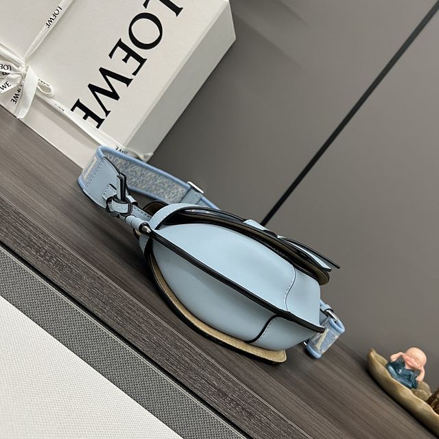 Loewe original calfskin mini gate dual bag A650N46 blue