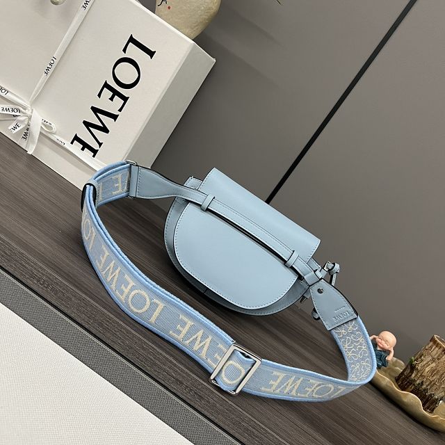 Loewe original calfskin mini gate dual bag A650N46 blue