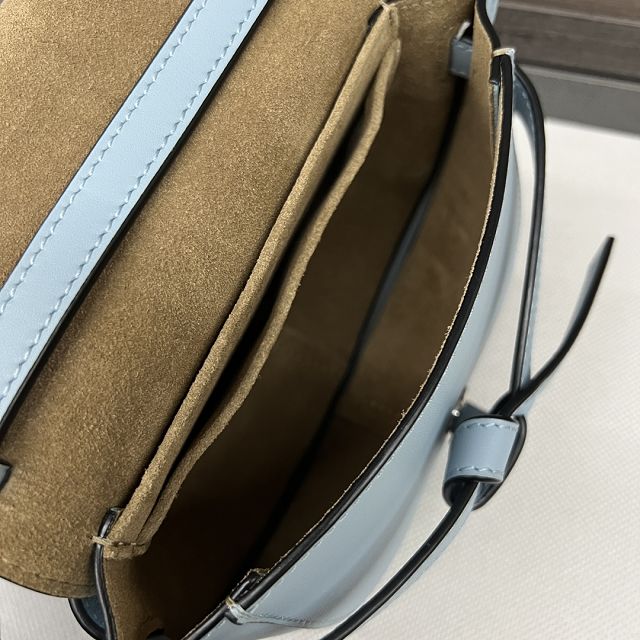 Loewe original calfskin mini gate dual bag A650N46 blue