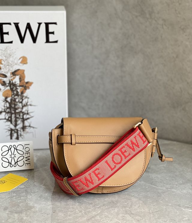 Loewe original calfskin mini gate dual bag A650N46 caramel