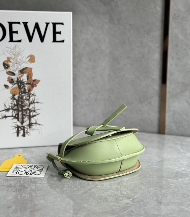 Loewe original calfskin mini gate dual bag A650N46 green