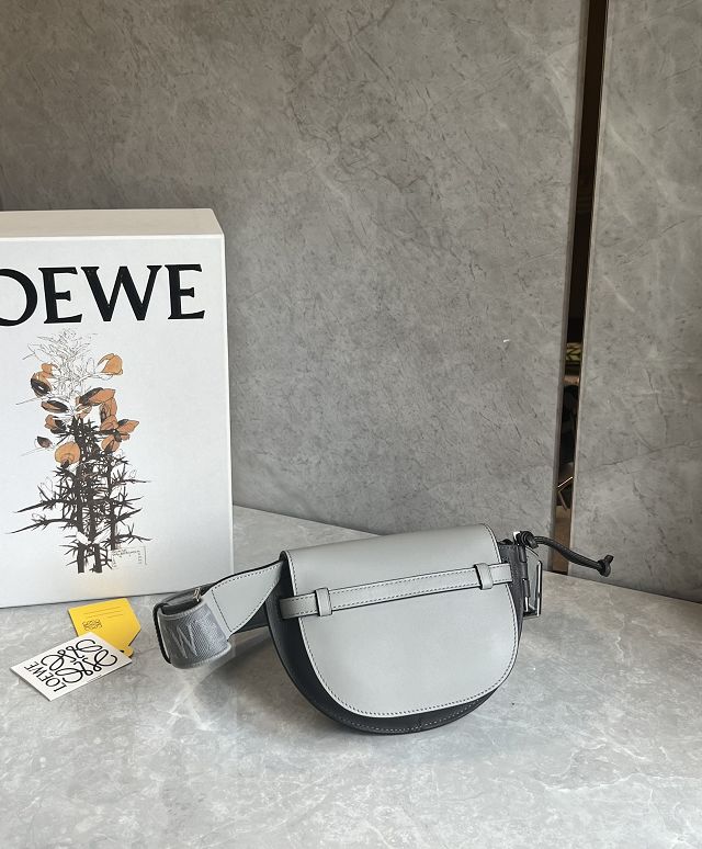 Loewe original calfskin mini gate dual bag A650N46 grey