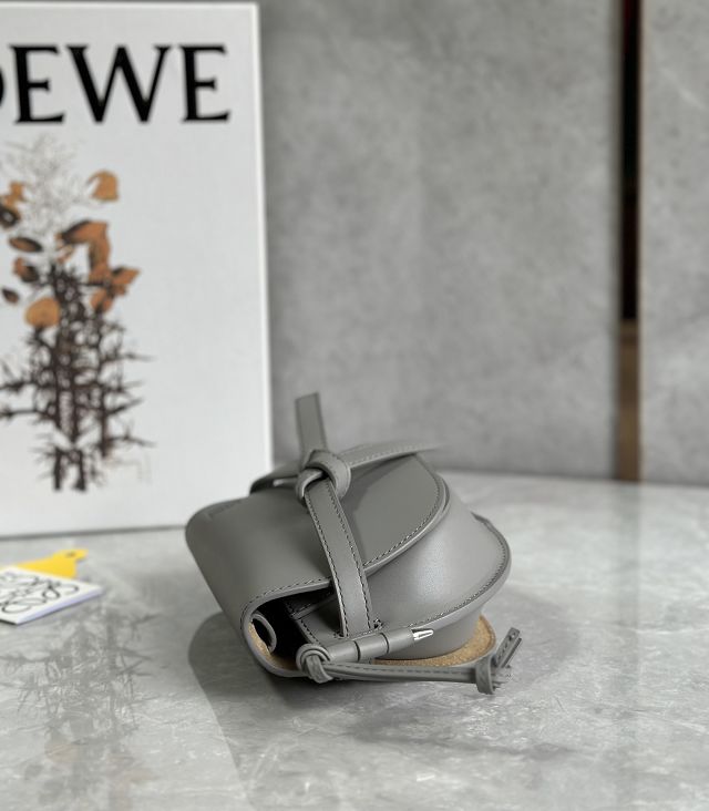 Loewe original calfskin mini gate dual bag A650N46 grey