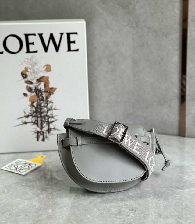 Loewe original calfskin mini gate dual bag A650N46 grey