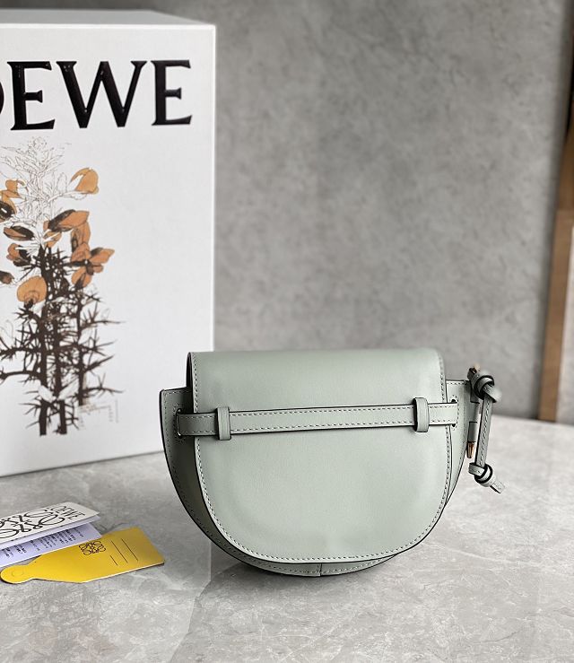 Loewe original calfskin mini gate dual bag A650N46 light grey