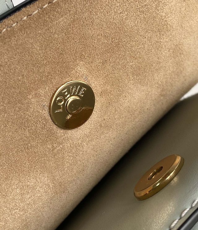 Loewe original calfskin mini gate dual bag A650N46 light grey