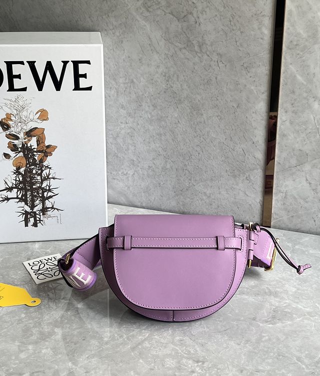 Loewe original calfskin mini gate dual bag A650N46 purple