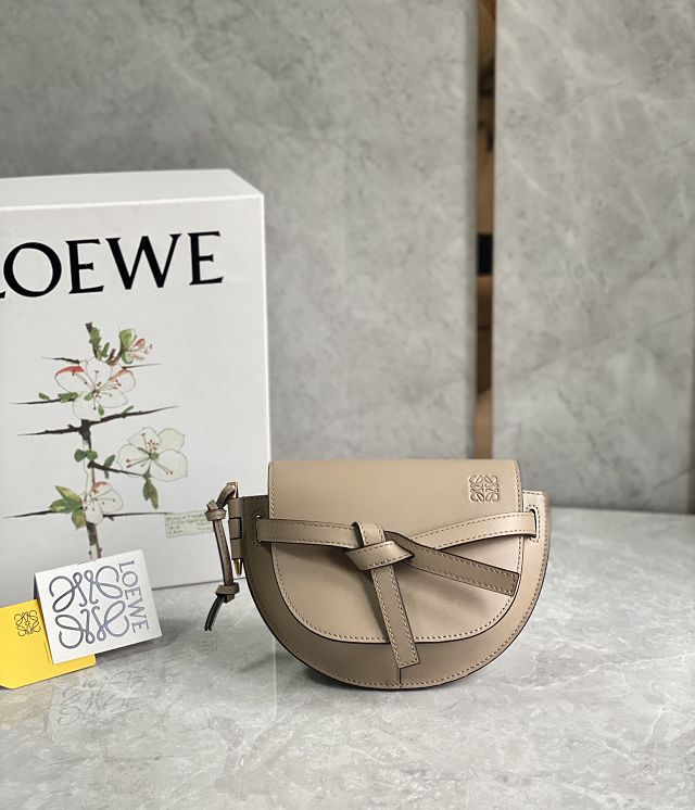 Loewe original calfskin mini gate dual bag A650N46 sand