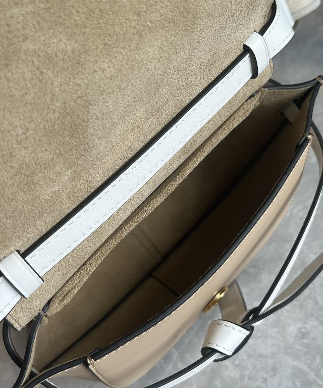 Loewe original calfskin mini gate dual bag A650N46 white