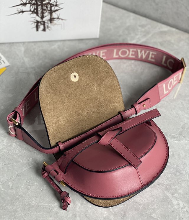 Loewe original calfskin mini gate dual bag A650N46 wine
