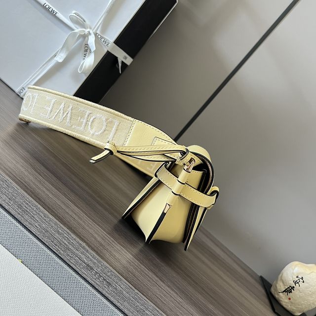 Loewe original calfskin mini gate dual bag A650N46 yellow