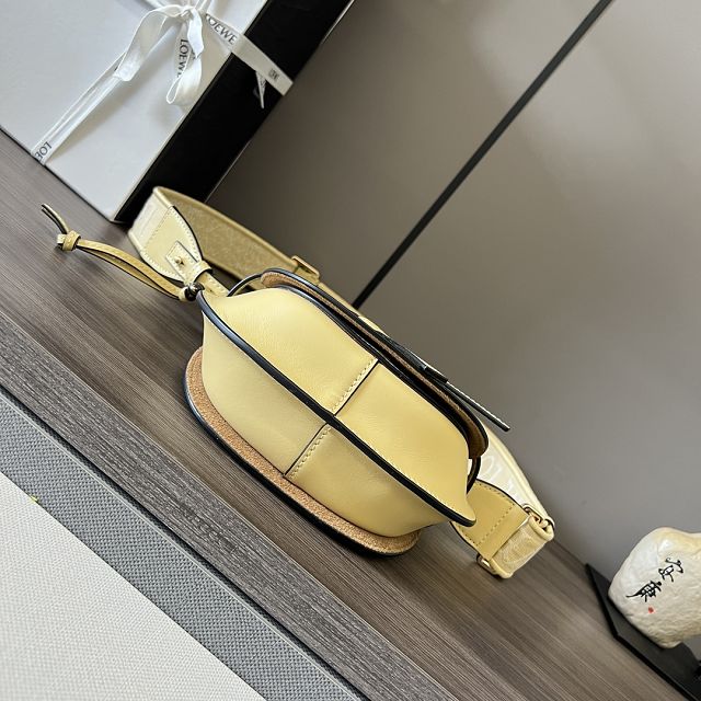 Loewe original calfskin mini gate dual bag A650N46 yellow