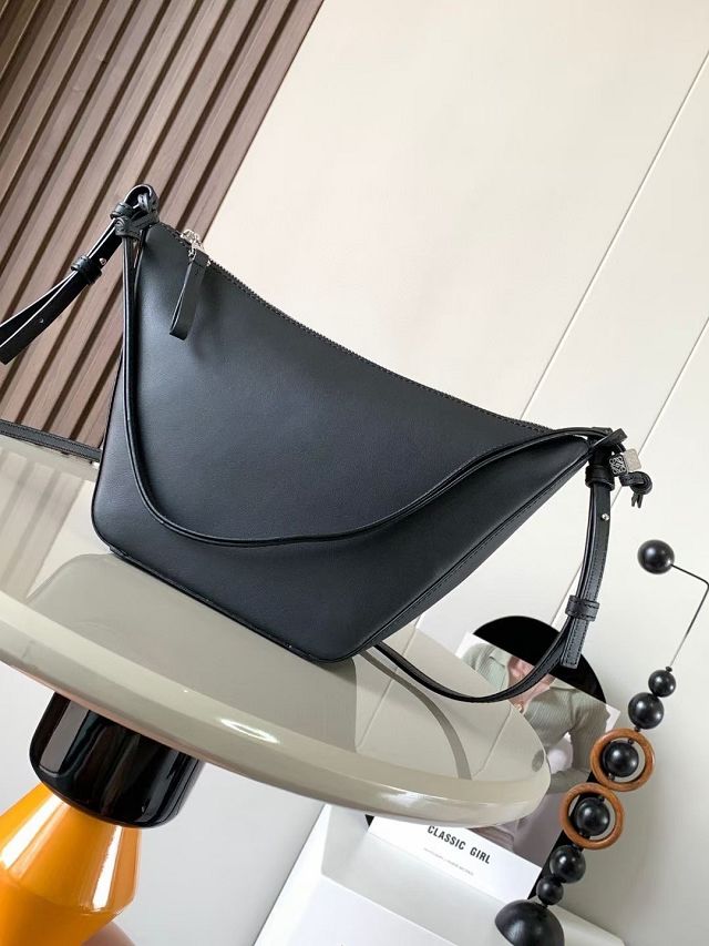 Loewe original calfskin mini hammock hobo bag A538G13 black