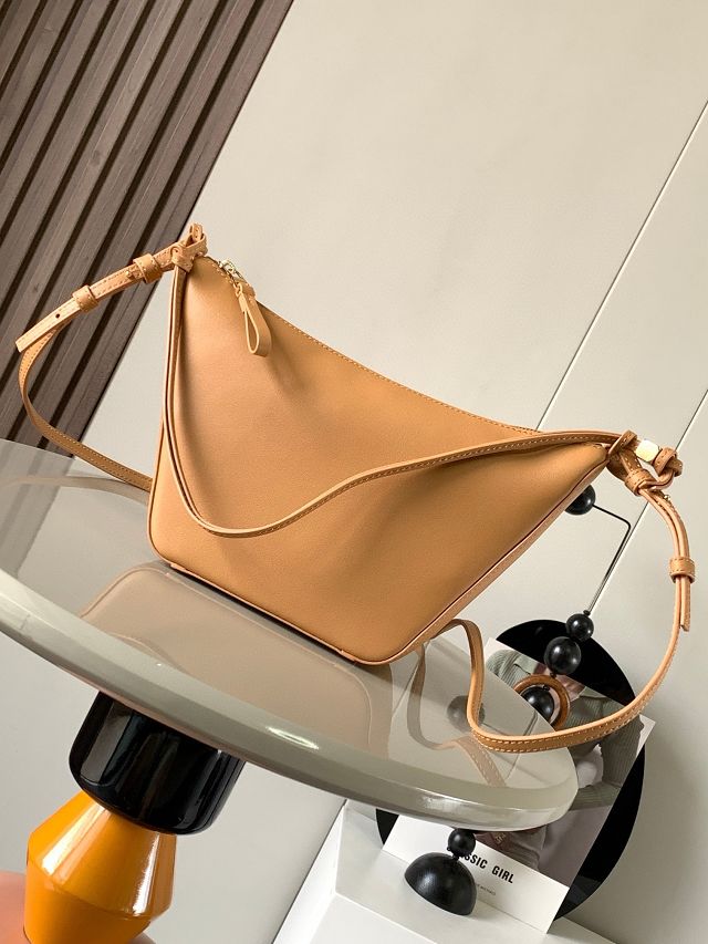 Loewe original calfskin mini hammock hobo bag A538G13 caramel