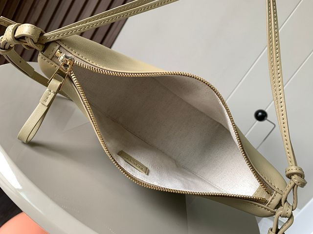 Loewe original calfskin mini hammock hobo bag A538G13 light yellow