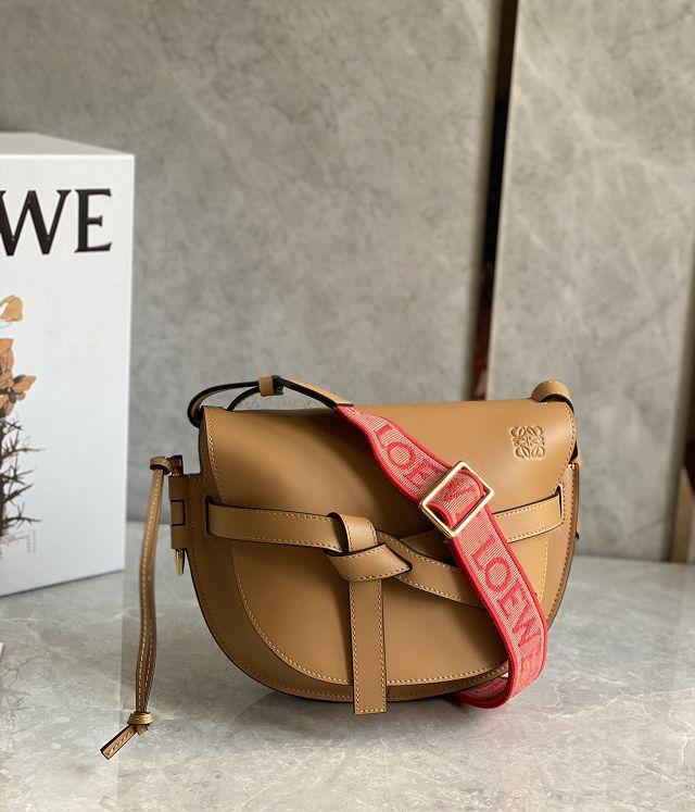 Loewe original calfskin small gate dual bag A650T20 caramel