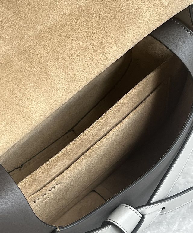 Loewe original calfskin small gate dual bag A650T20 grey