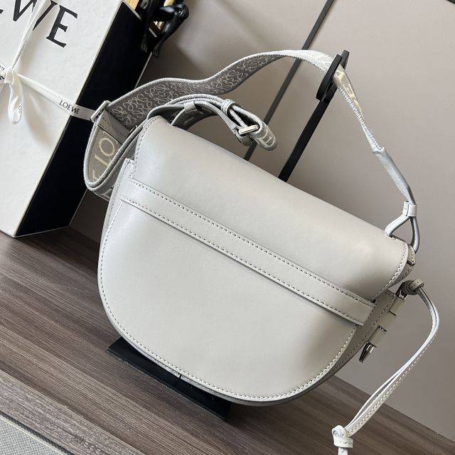 Loewe original calfskin small gate dual bag A650T20 light grey