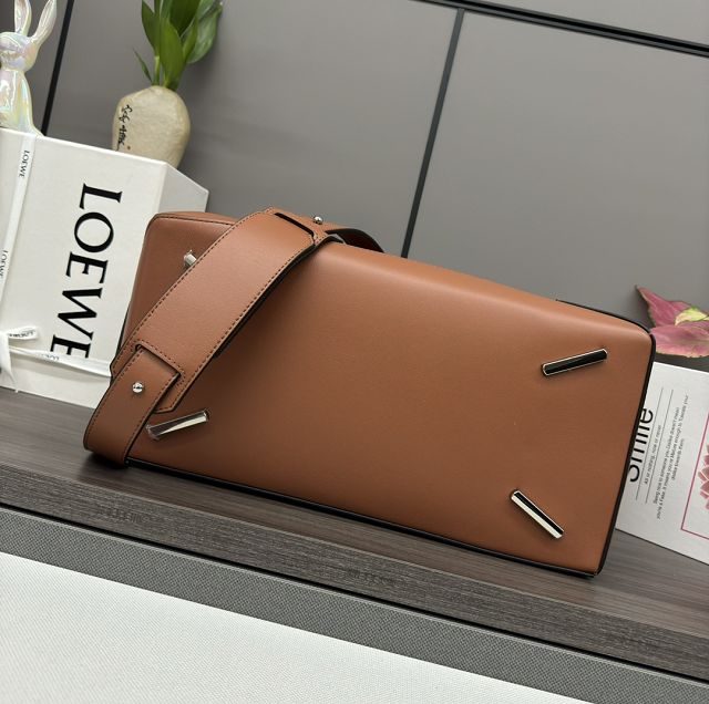 Loewe original calfskin large puzzle edge bag B510P01 brown