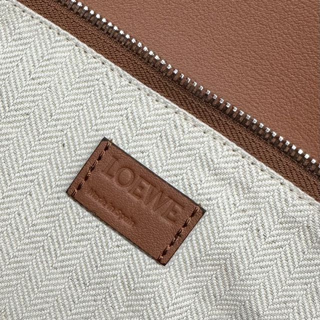 Loewe original calfskin large puzzle edge bag B510P01 brown