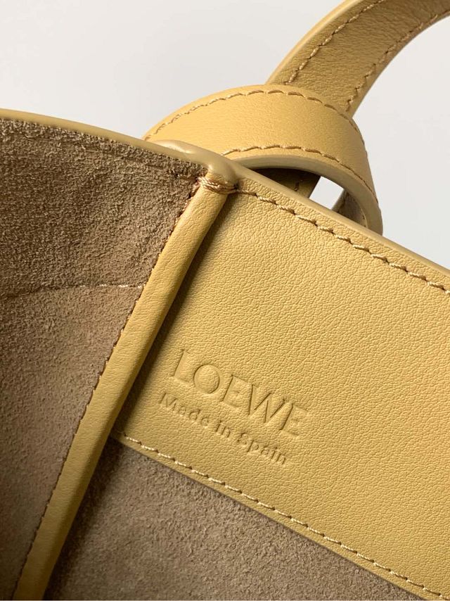 Loewe original calfskin mini hammock shoulder bag A538G11 yellow