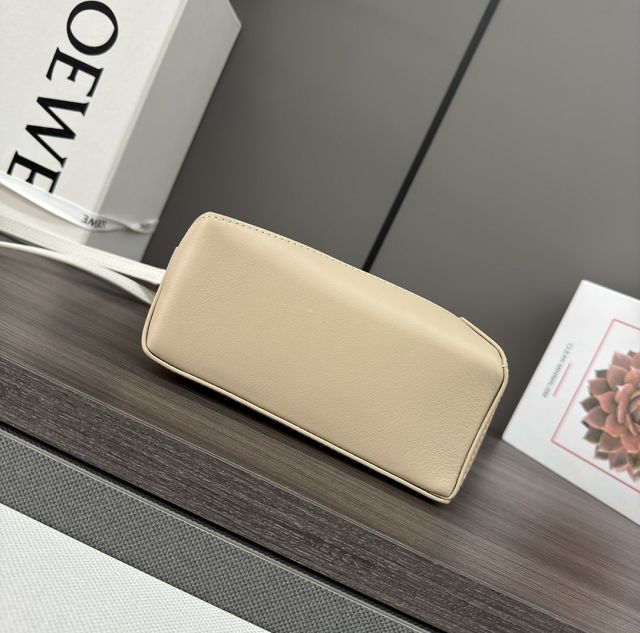 Loewe original calfskin mini puzzle bag A510P88 beige&white