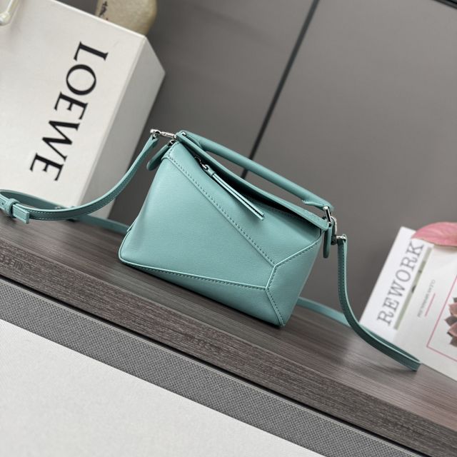 Loewe original calfskin mini puzzle bag A510P88 blue