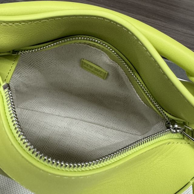 Loewe original calfskin mini puzzle bag A510P88 lemon green