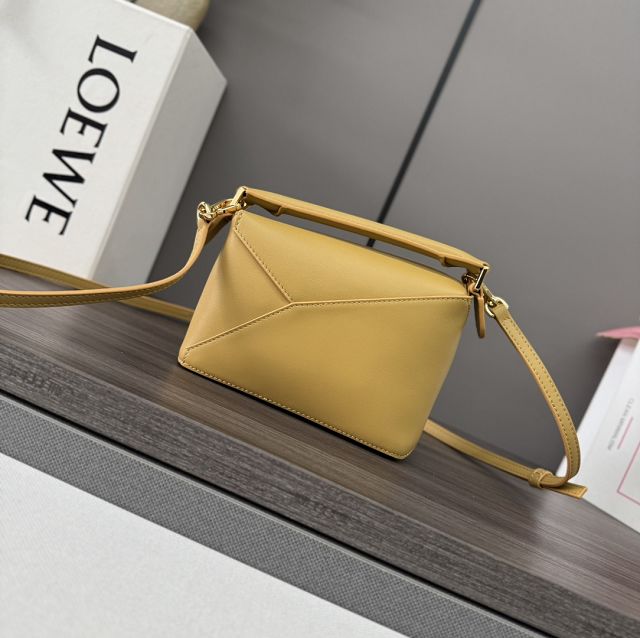 Loewe original calfskin mini puzzle bag A510P88 yellow